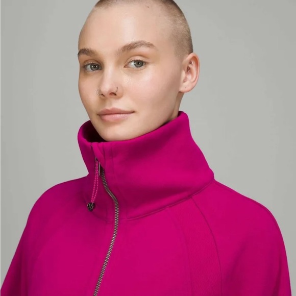 Lululemon Scuba Oversized Funnel-Neck Half Zip in Ripened Raspberry M/L - Picture 2 of 4